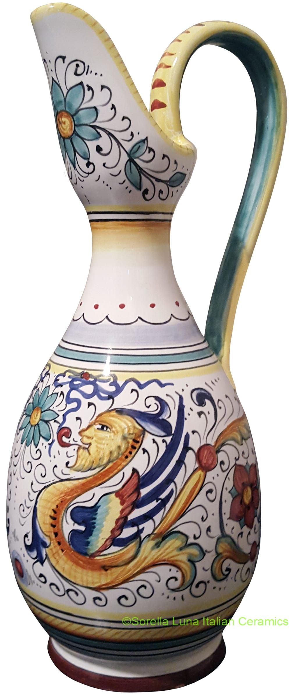 Ceramic Maiolica Amfora Pitcher Raffaellesco 23cm