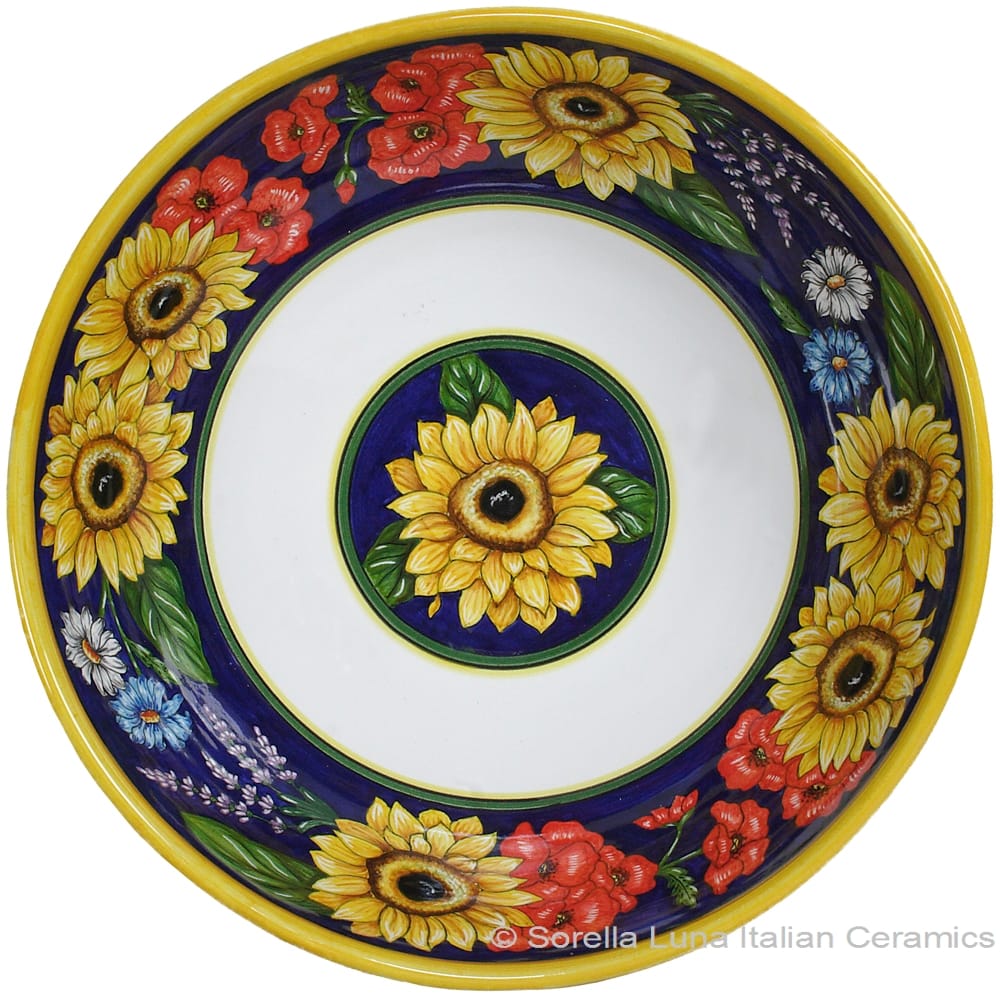 Elegant Flowers Serving Bowl
