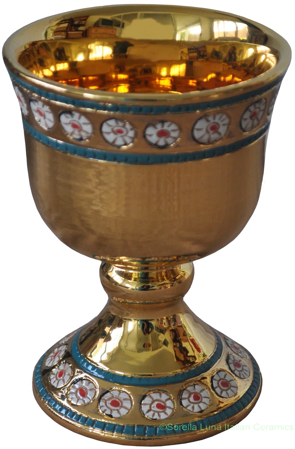 Wine Chalice/Goblet - Graffito Pallino Oro