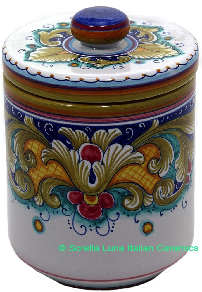 Ceramic Majolica Covered Kitchen Jar DR 19cm