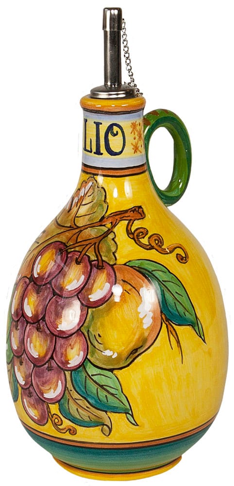 Vinegar Dispenser GP Yellow with Red Grapes 20cm