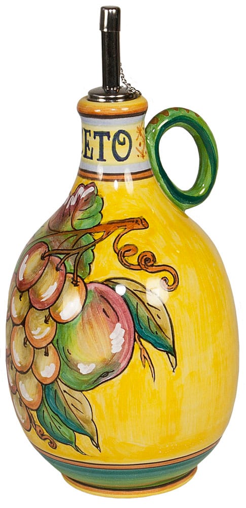 Vinegar Dispenser GP Yellow with White Grapes 20cm