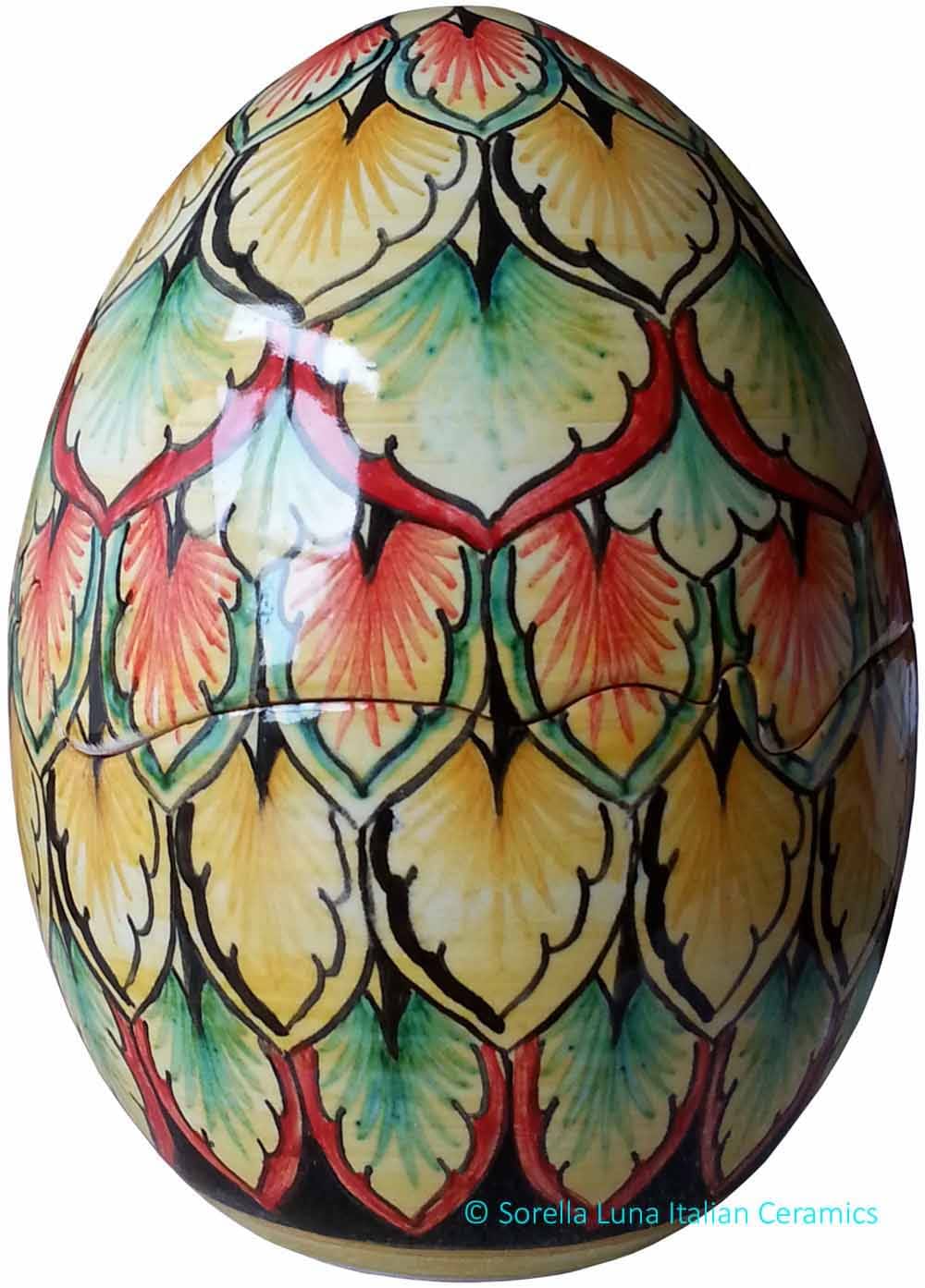 Italian Ceramic Decorative Egg