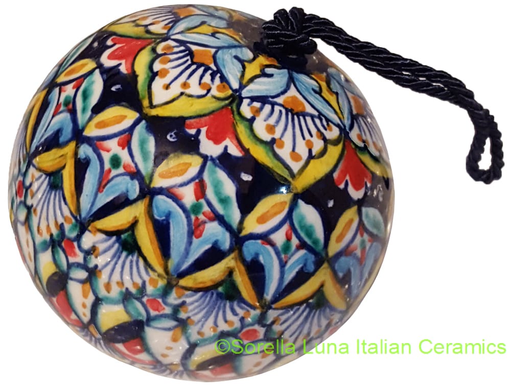 Ceramic Majolica Christmas Ornament Deruta Ricco 2 6cm