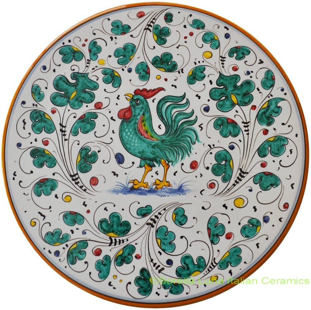 Deruta Italian Ceramic Cheese Plate - Gallo