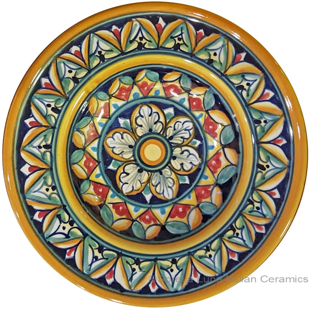 Hanging/Dipping Plate - White Green Snowflake - 12cm