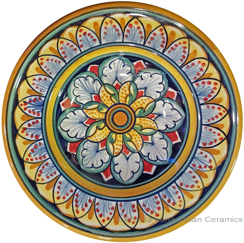 Hanging/Dipping Plate - Yellow Green Pinwheel - 12cm
