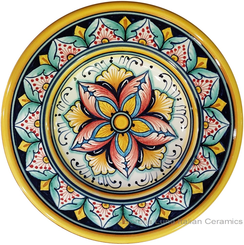 Hanging/Dipping Plate - Red Orange Star Blue - 15cm