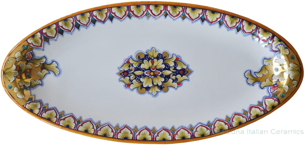 Italian Ceramic Oval Platter - Vario and Gold