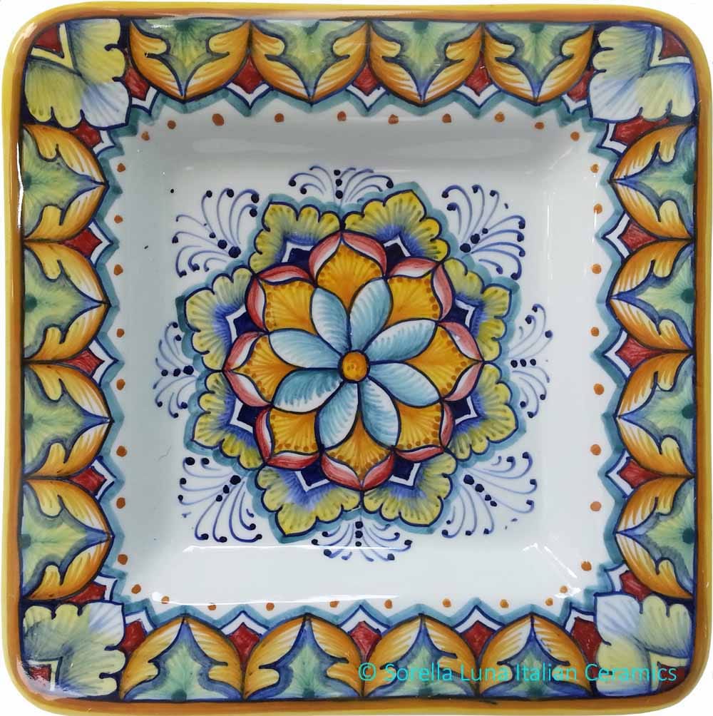 Deruta Italian Square Plate