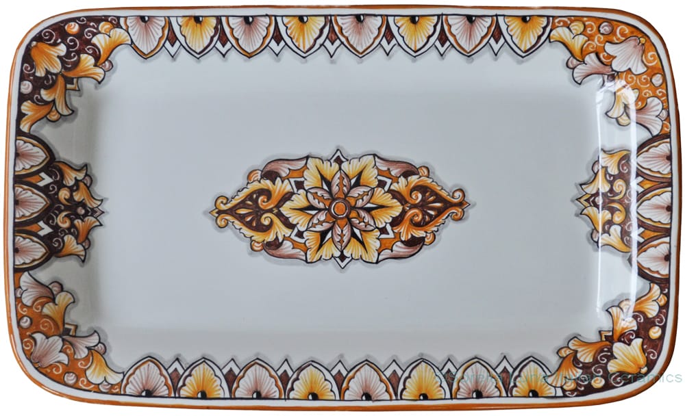 Rectangular Platter - Brown/Orange Vario Antico