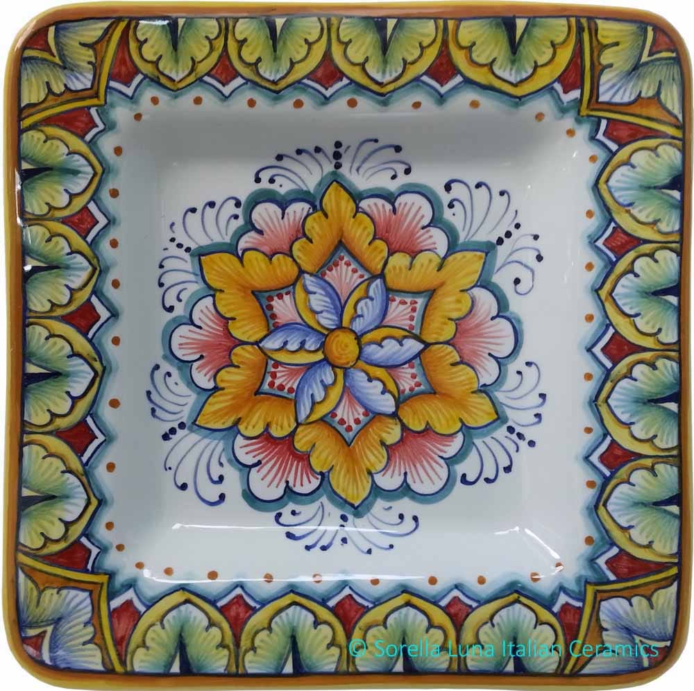Deruta Italian Square Plate