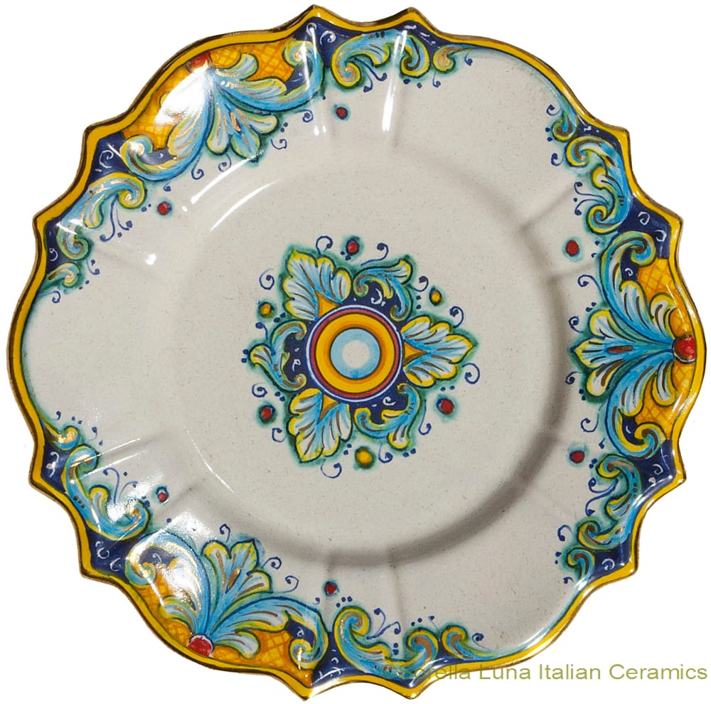 Decorative Non-Hanging Plate - D'Oro Scalloped - 20cm