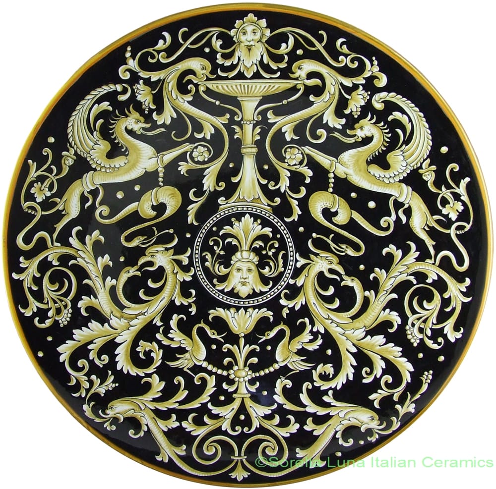 Ceramic Majolica Plate - Fountain of Life 53cm