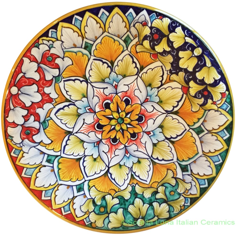 Ceramic Majolica Plate RGB Orange 20cm