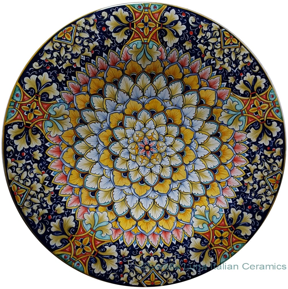 Ceramic Majolica Plate Vario Antico 52cm