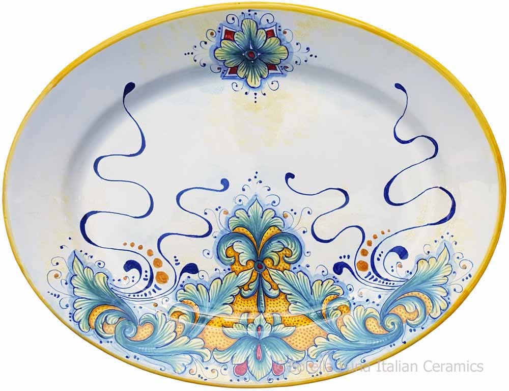 Deruta Italian Ceramic Oval Platter - D198
