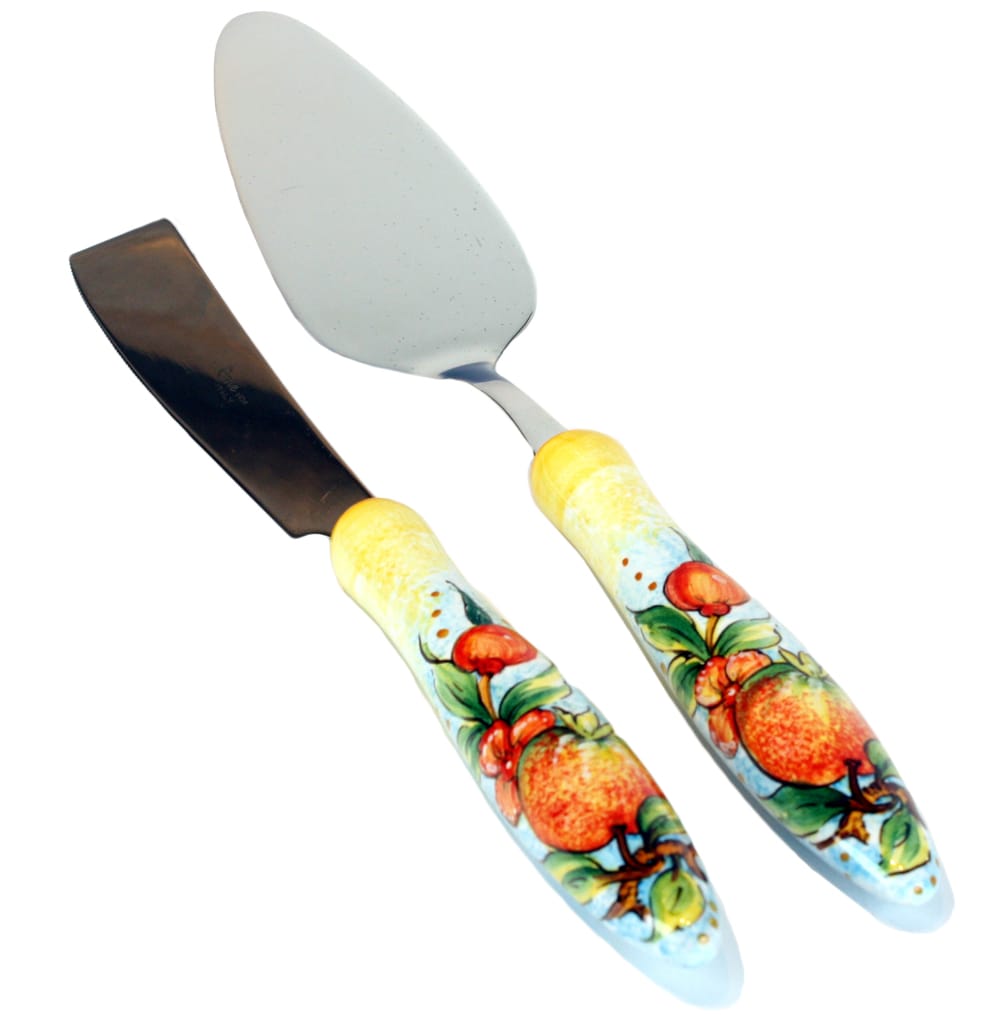 Deruta Italian Cake Servers