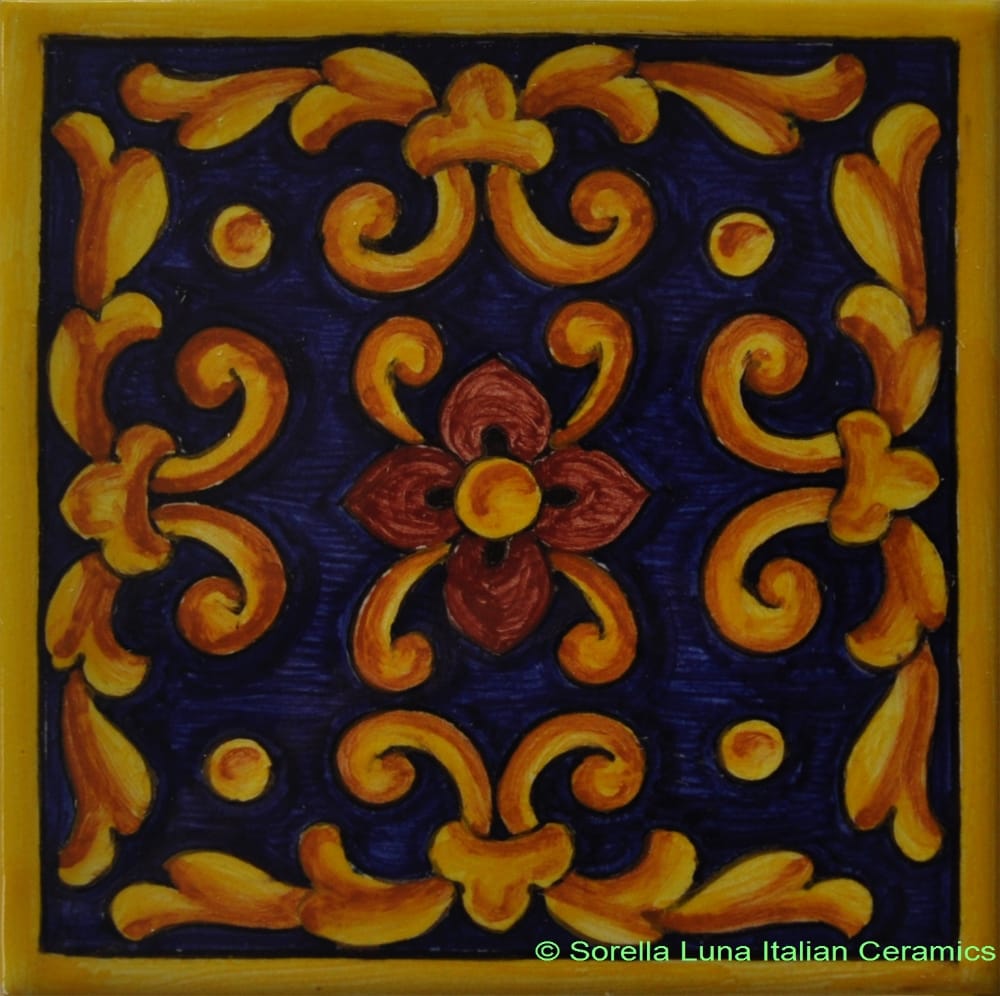 Tile Acanthus Weave Blue
