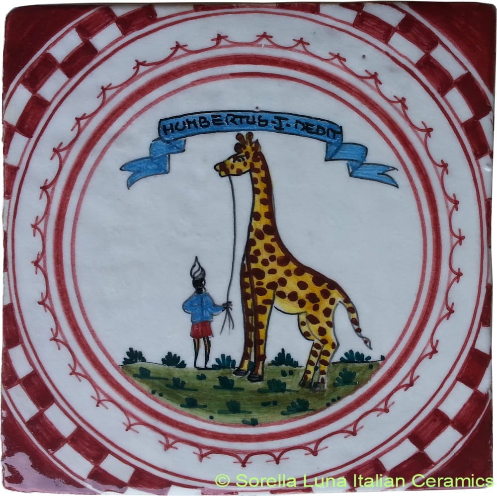 Tile Sienna Giraffe (Giraffa)