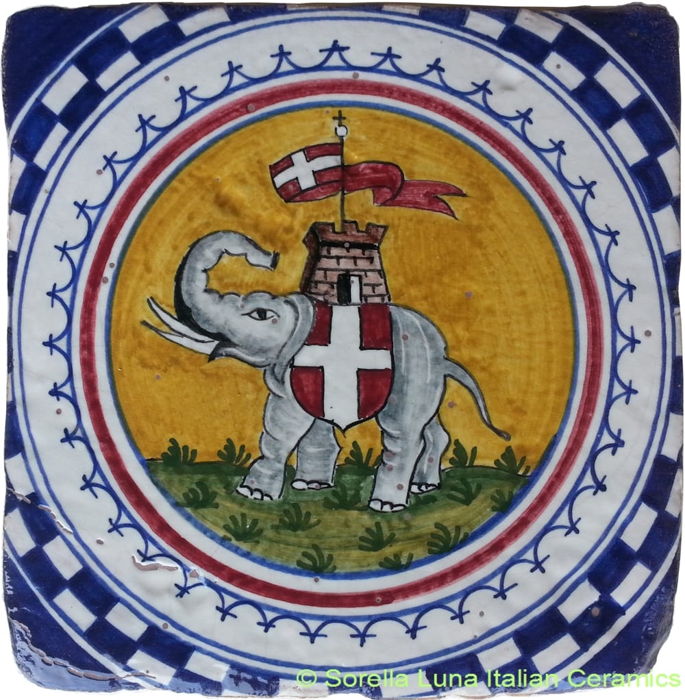 Tile Sienna Elephant (Torre)