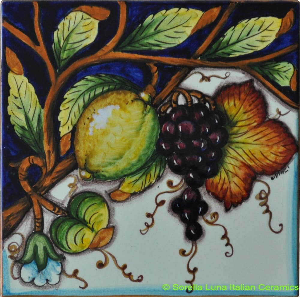Tile Tracio Uva Limoni - Grapes Lemons