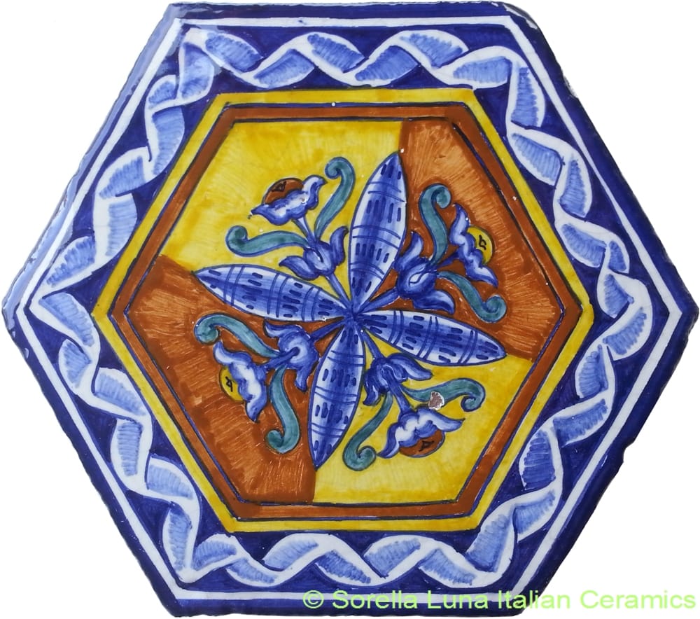 Tile Bologna Hexagonal Rose