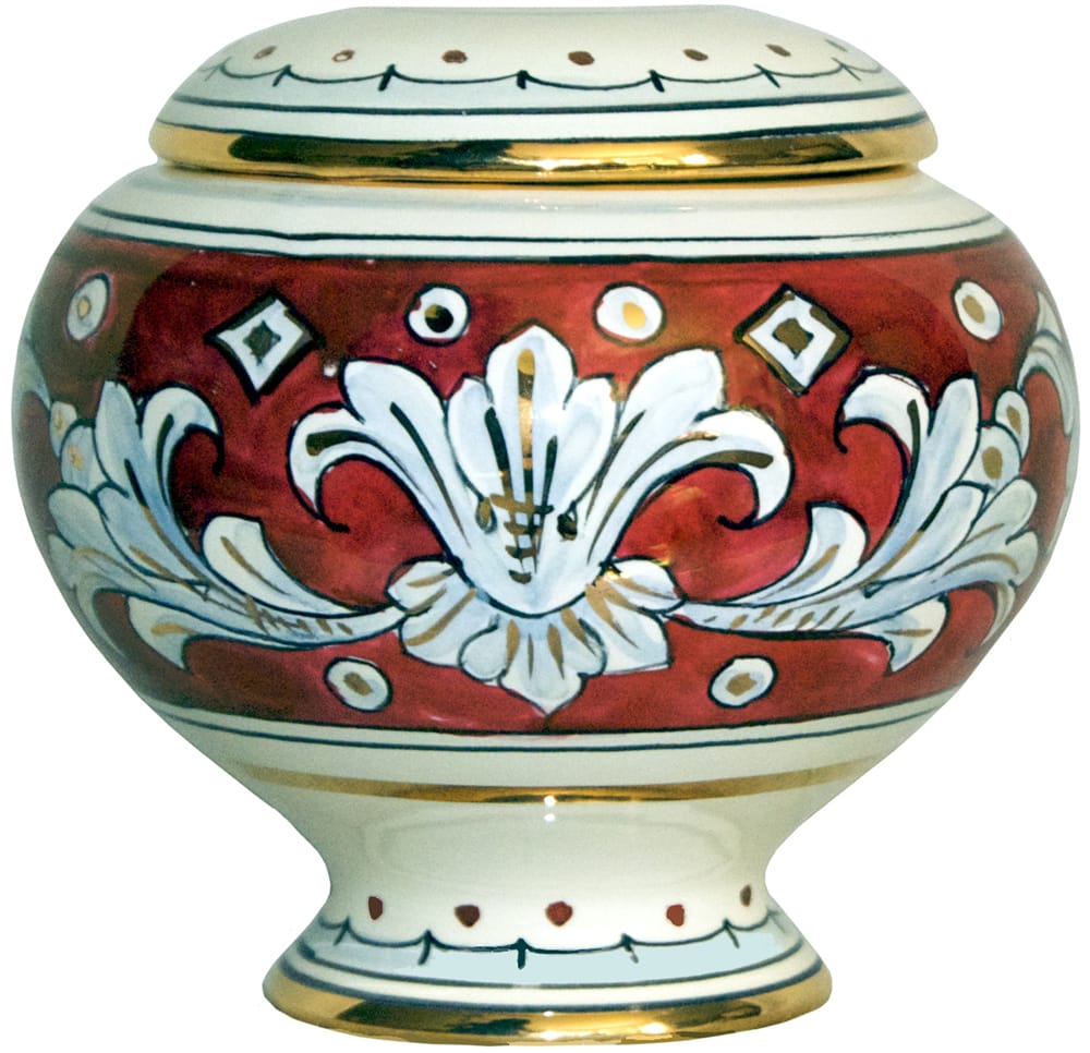 Urn - Ruby and Gold Small
