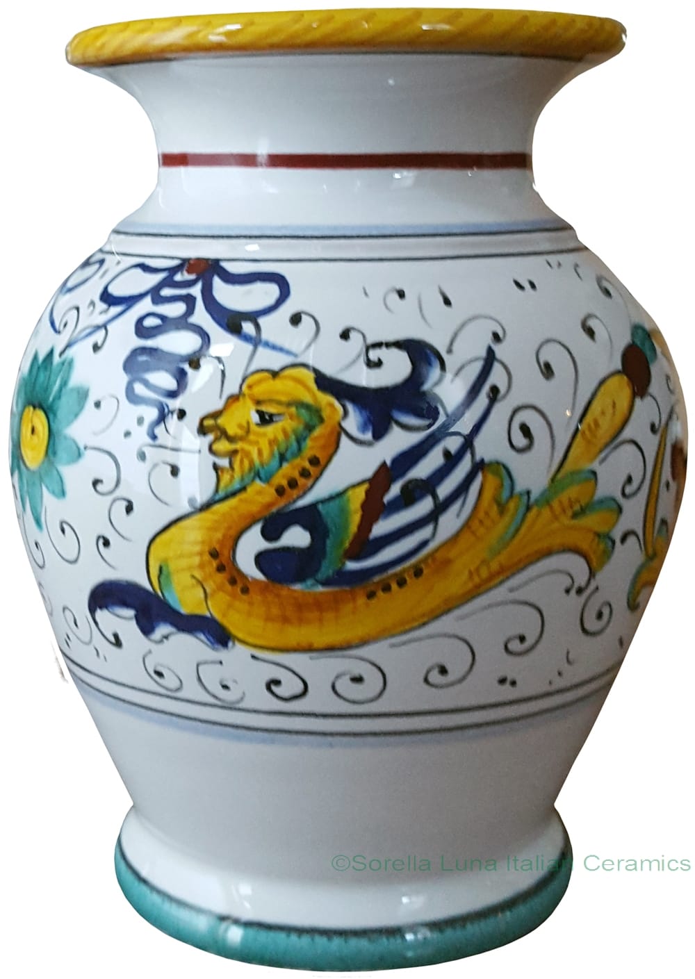 Deruta Italian Ceramic Vase Raffaellesco