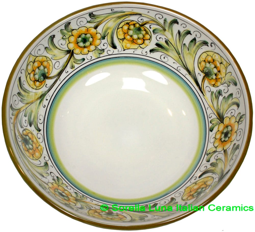 Ceramic Green Peacock Bowl 20cm