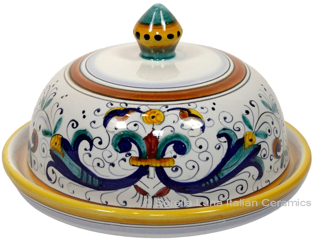 Round Covered Butter Dish - Ricco Deruta