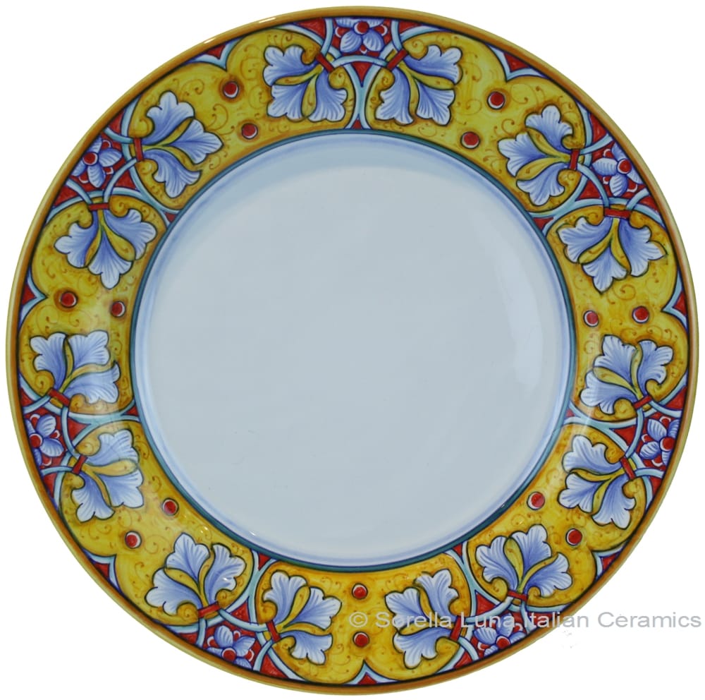 Deruta Italian Salad Plate - FDL Yellow/Soft Blue