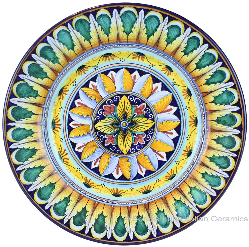 Deruta Italian Salad Plate - Geometrico