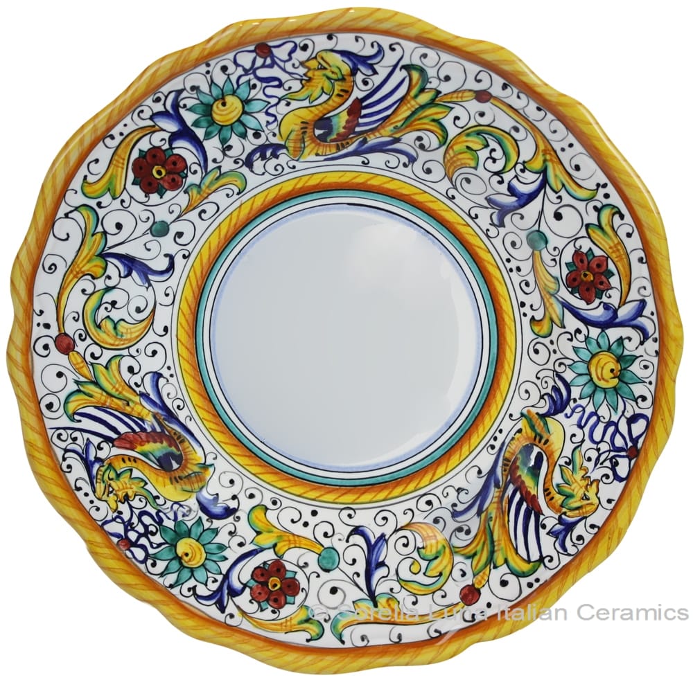 Deruta Italian Salad Plate - Raffaellesco Scalloped