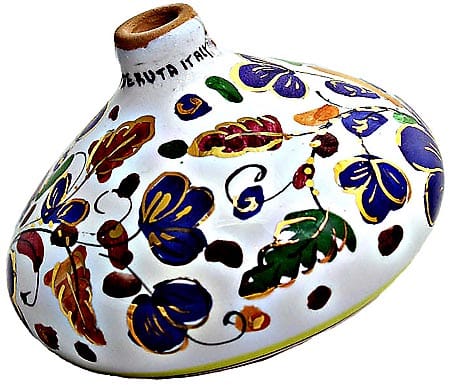 Ceramic Majolica Christmas Ornament Arabesco Blue