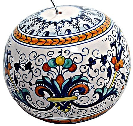 Ceramic Majolica Christmas Ornament Ricco Deruta 9cm