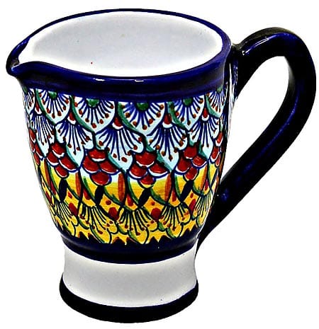 Ceramic Majolica Creamer Blue NV Deruta-Ricco 9cm
