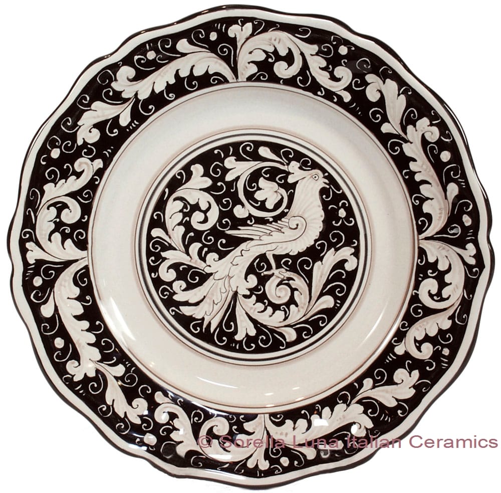 Deruta Italian Dinner Plate - Fondo Nero