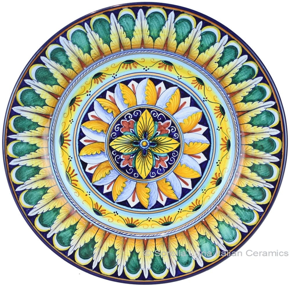 Deruta Italian Dinner Plate - Geometrico
