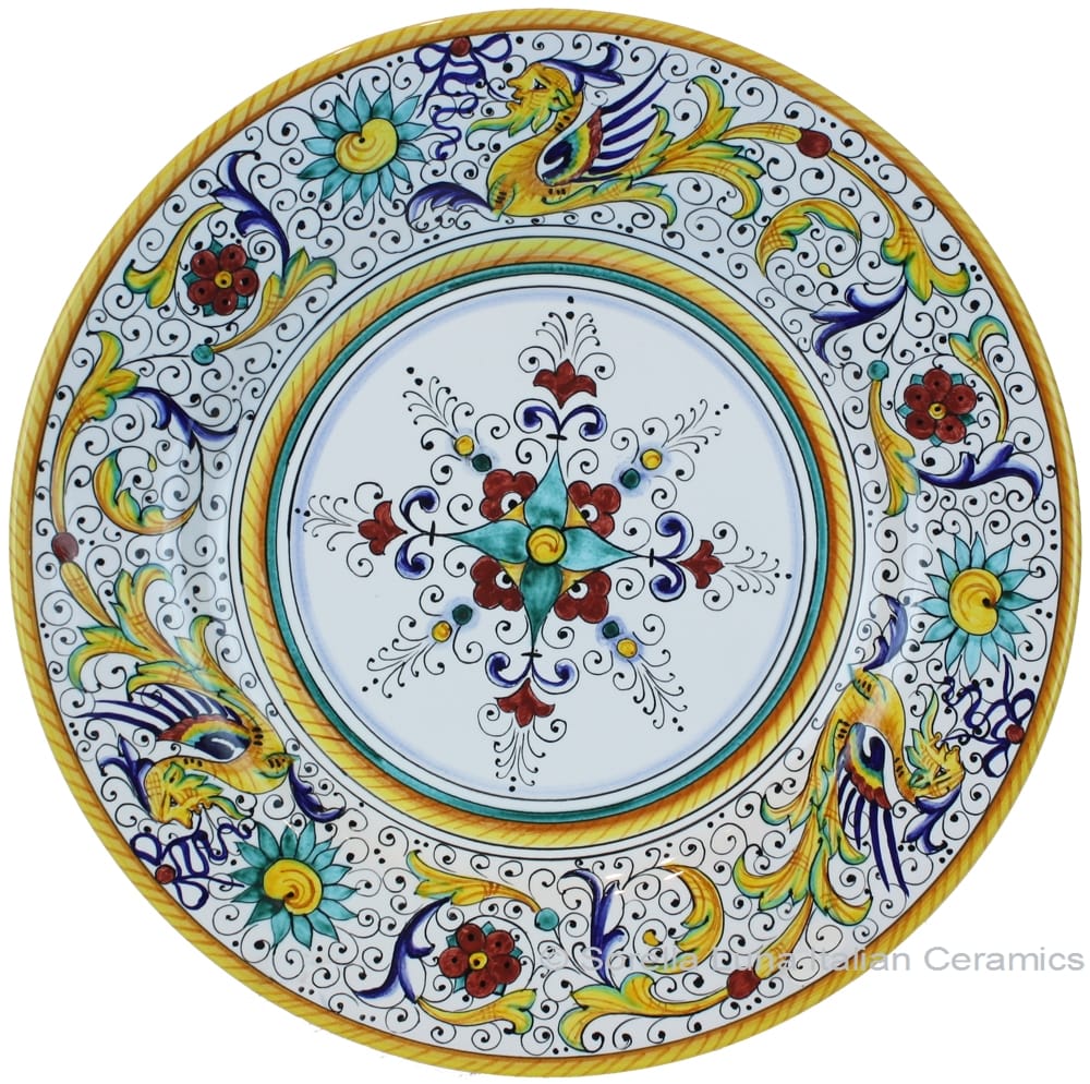Deruta Italian Dinner Plate - Raffaellesco with Center