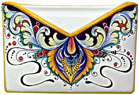 Ceramic Majolica Letter Holder Mail 193 24cm