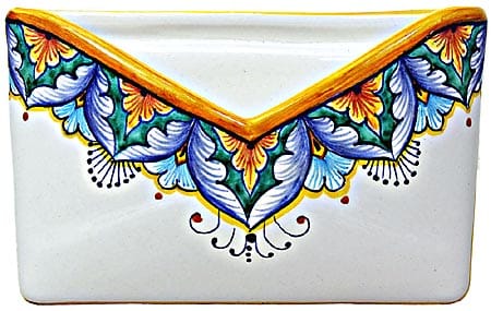Ceramic Majolica Letter Holder Mail Vario GG1 18cm