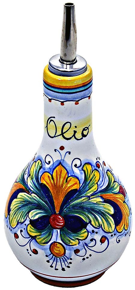 Ceramic Majolica Olive Oil Dispenser Ramina 90 16cm