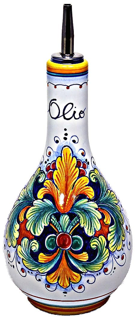 Ceramic Majolica Olive Oil Dispenser Ramina 90 20cm