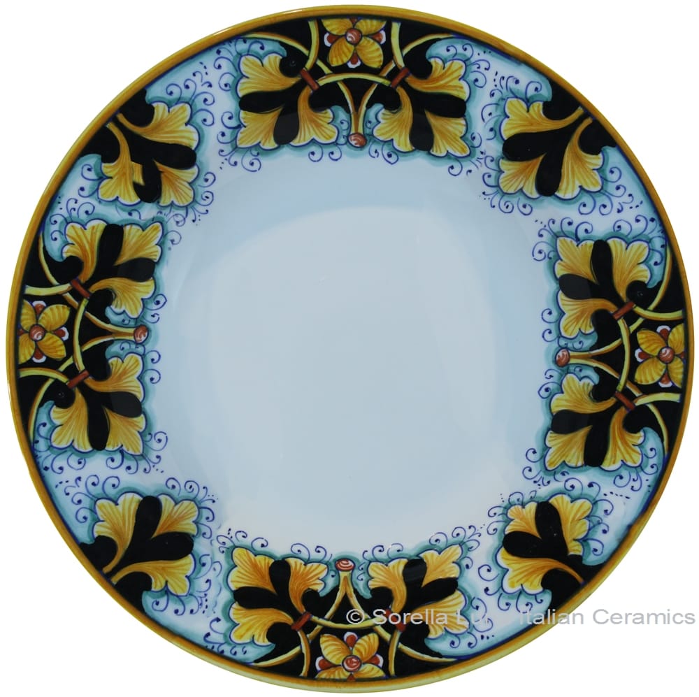 Deruta Italian Pasta Plate - FDL Black/Brown