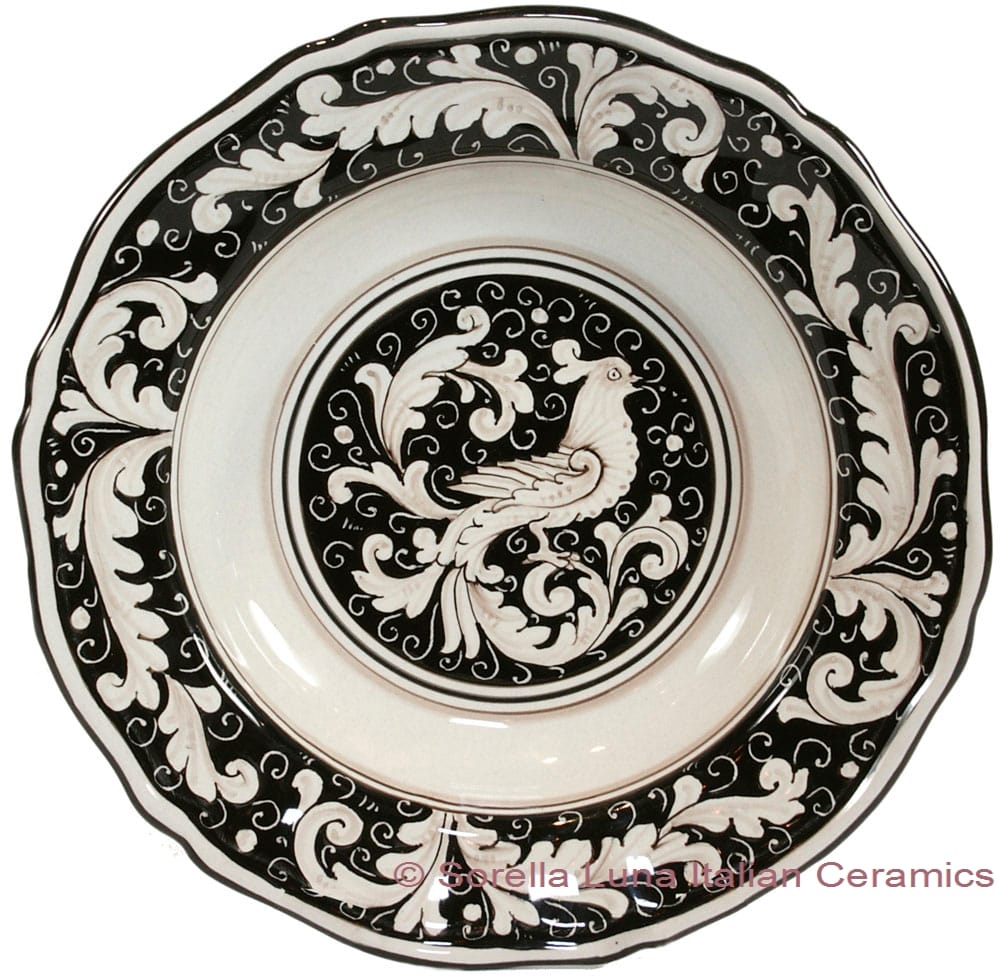 Deruta Italian Pasta Plate - Fondo Nero