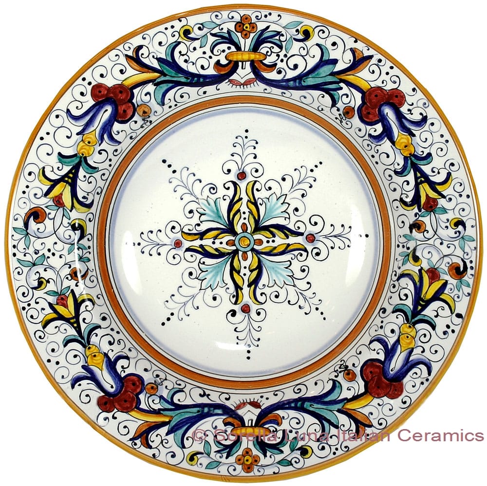 Deruta Italian Pasta Plate - Ricco Deruta with Center