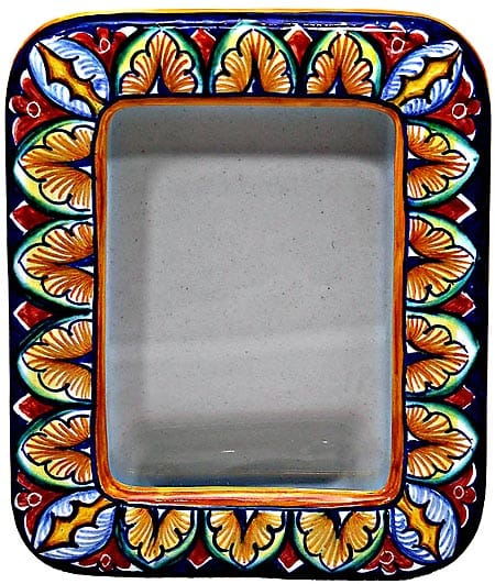 Ceramic Majolica Picture Frame - Rectangle