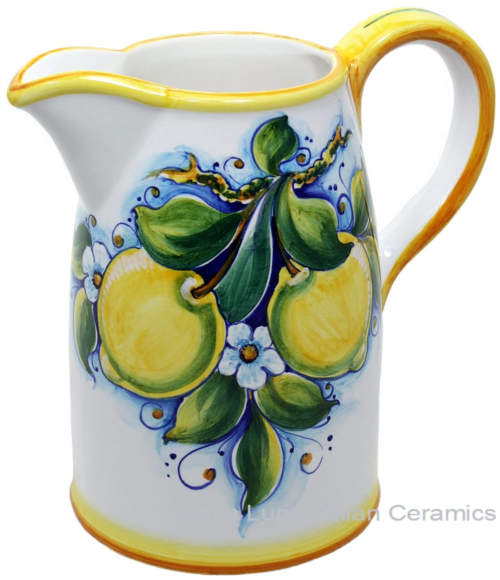 Ceramic Majolica Pitcher Lemons 1210 20cm