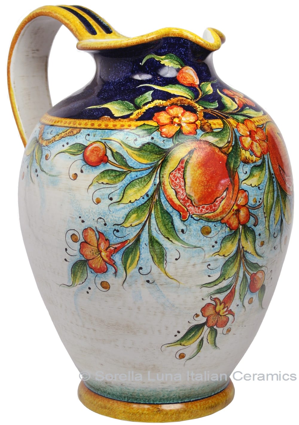 Ceramic Majolica Pitcher Pomegranate 1029 42cm